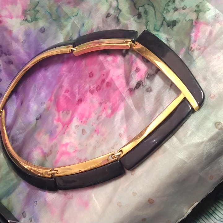 Vintage Napier Gold Tone Modernist Choker